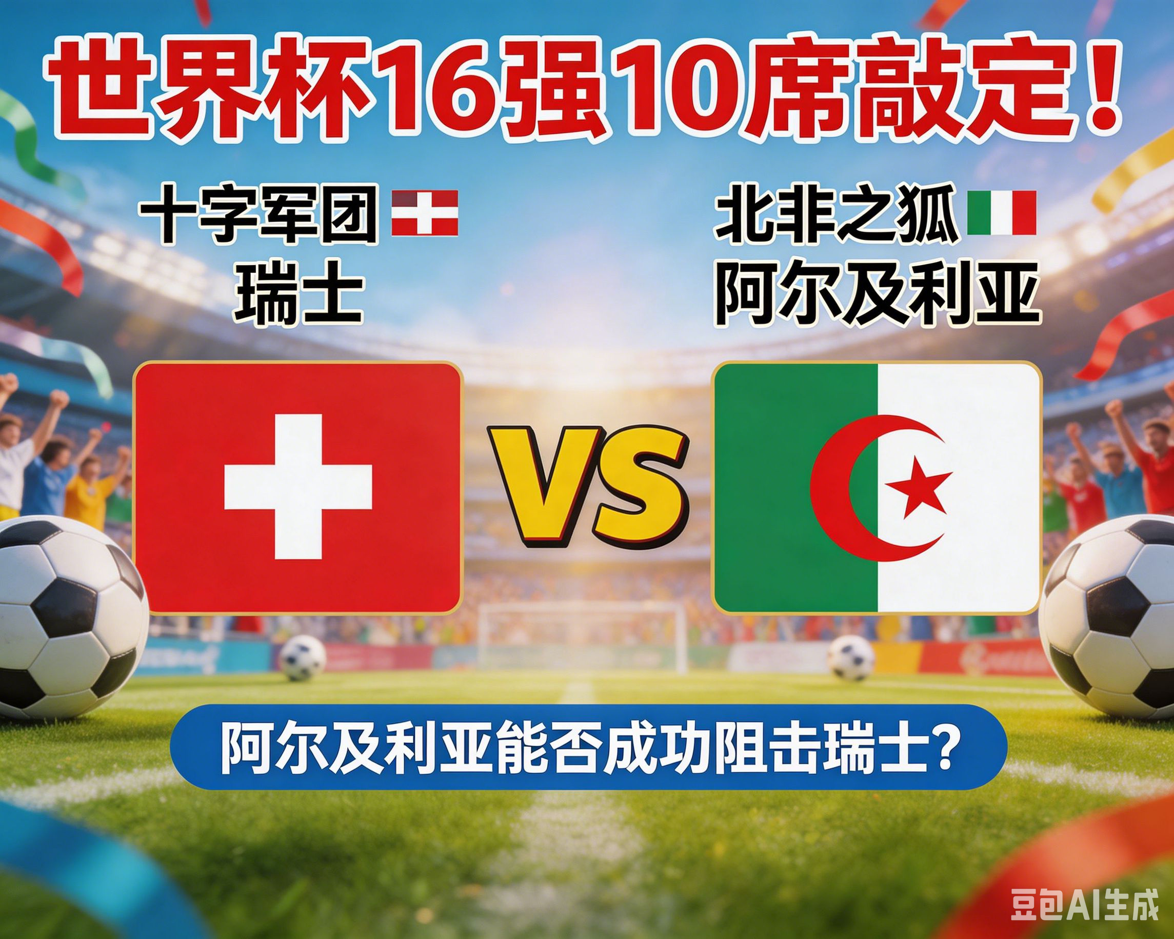 世界杯16强10席敲定！十字军团 VS 北非之狐，阿尔及利亚能否成功阻击瑞士？