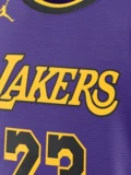 Nike Jordan Los Angeles Lakers мужской дышащий американский трикотаж быстросохнущий JORDAN NBA DO9530