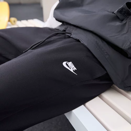 Nike, трикотажные хлопковые мягкие штаны для отдыха, осенние