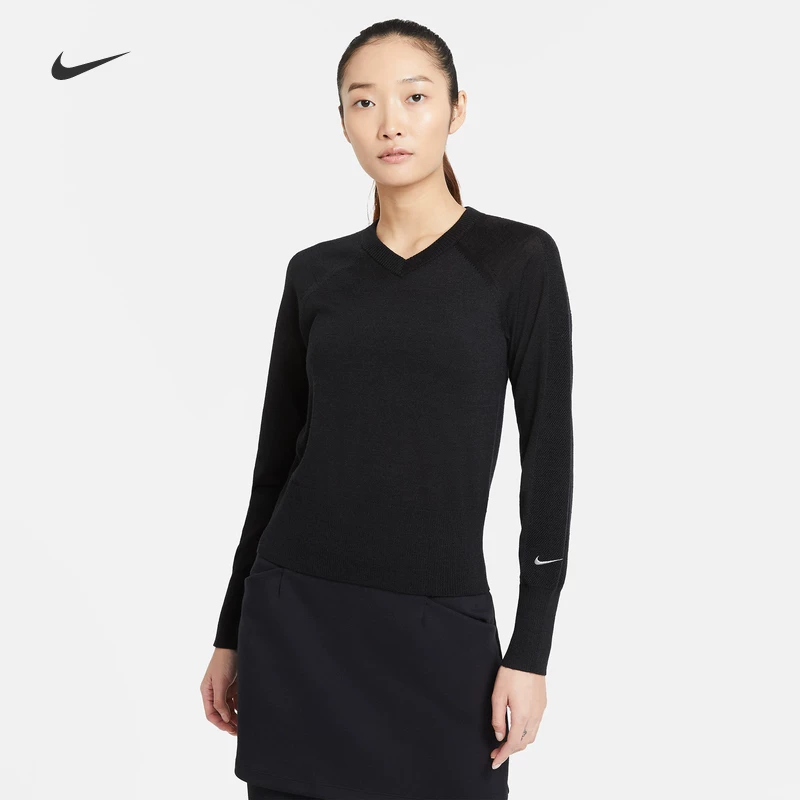 Свитер для женщин Nike официальный Nike Ace женский длинный рукав гольф-свитер новый CU9339