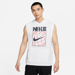 Nike耐克官方DRI-FIT 男子无袖印花训练连帽衫新款夏季CZ2562