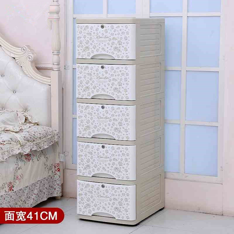 Thicken 41 - side wide all band lock plastic drawer - type cabinet File cabinet Deepening debris packing cabinet