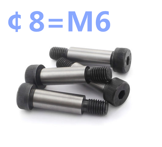 12 Grade 9 plug screw GB5281 hexagonal shaft shoulder plug screw ￠8-M6*12 16 20 25 30