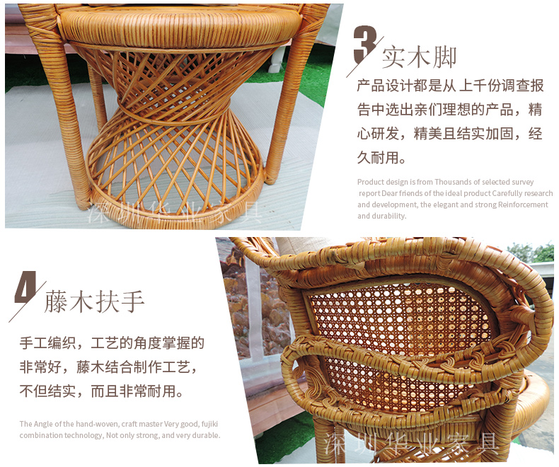 Thiết kế nội thất nghệ thuật sáng tạo ghế mây con công ghế phòng chờ khách sạn trong nhà ngoài trời ban công chụp ảnh cưới ghế mây