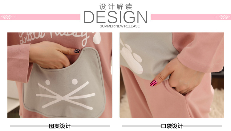 Mùa thu và mùa đông Đồ ngủ Hàn Quốc phụ nữ mùa đông lady phim hoạt hình cotton dài tay quần dày phù hợp với dịch vụ nhà có thể được mặc pijama nữ