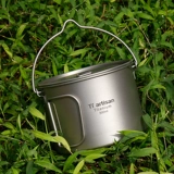 Титановый мастерство в кемпинге Prot Pure Titanium Syster Soup Soup Port Портативный легкий горшок 0,9 л. Пикник TA8316