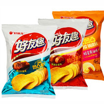 Haoli friendly friendly friends fun potato chips 75g bag Korean kimchi juicy steak honey butter crispy puffed potato