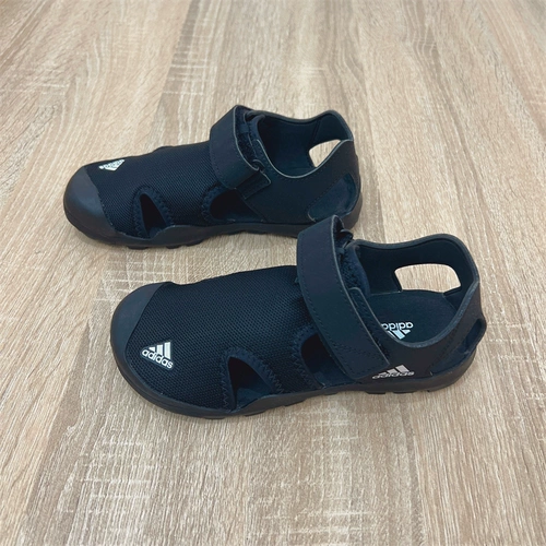 Adidas, летняя детская спортивная сумка подходит для мужчин и женщин, босоножки, подходит для подростков, закрытый носок, мягкая подошва
