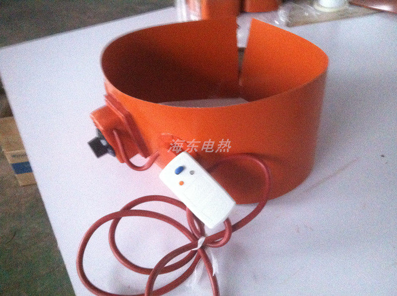 Adjustable warm electric heat belt 200mm * 860mm silicone heating plate oil barrel heater paint barrel heating belt