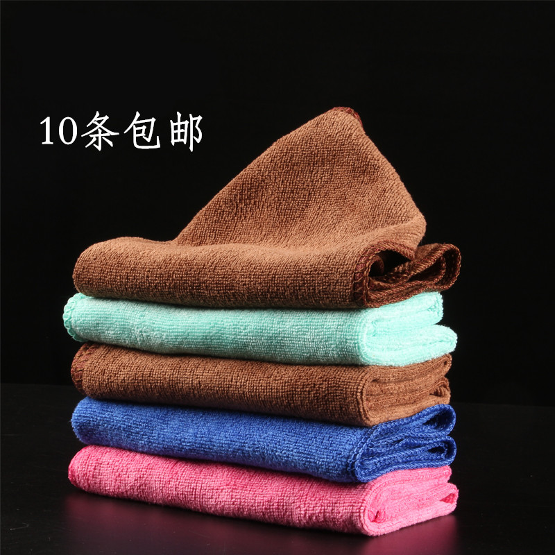 Bar Counter Clean Rag Kitchen Dining Room Small Square Towel Rubbing Tablecloths Water Absorbent Towel Milk Tea Shop Exclusive Pink Coffee Color