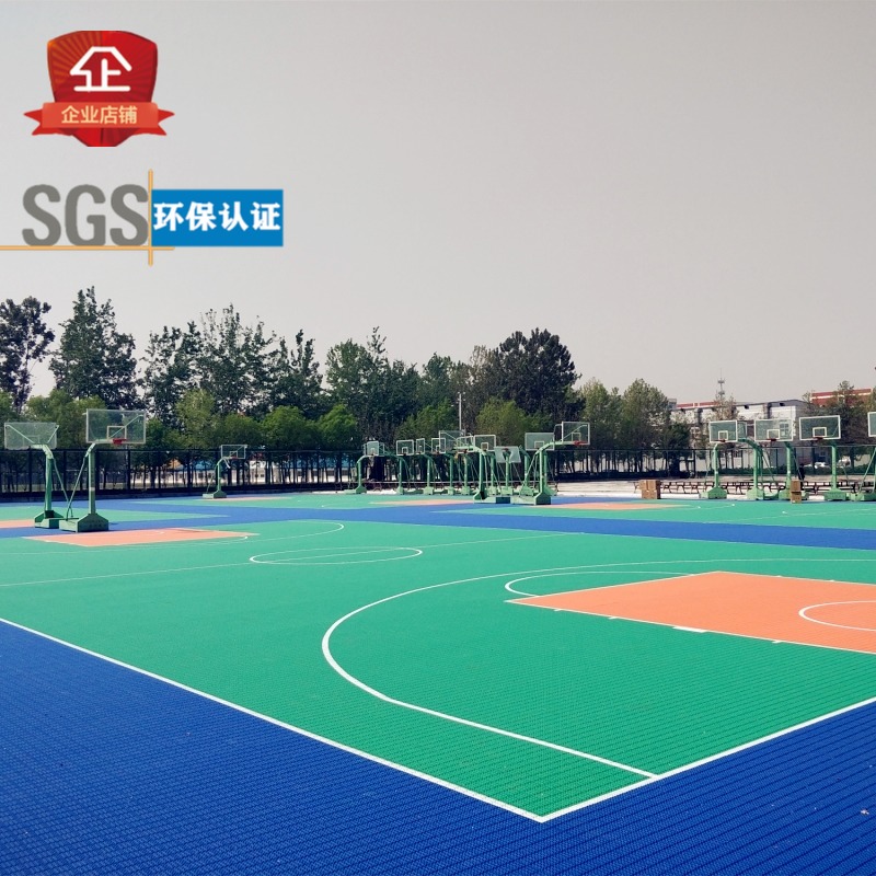Outdoor basketball court suspended assembly floor Badminton rubber sports floor Floor affixed kindergarten plastic floor mat