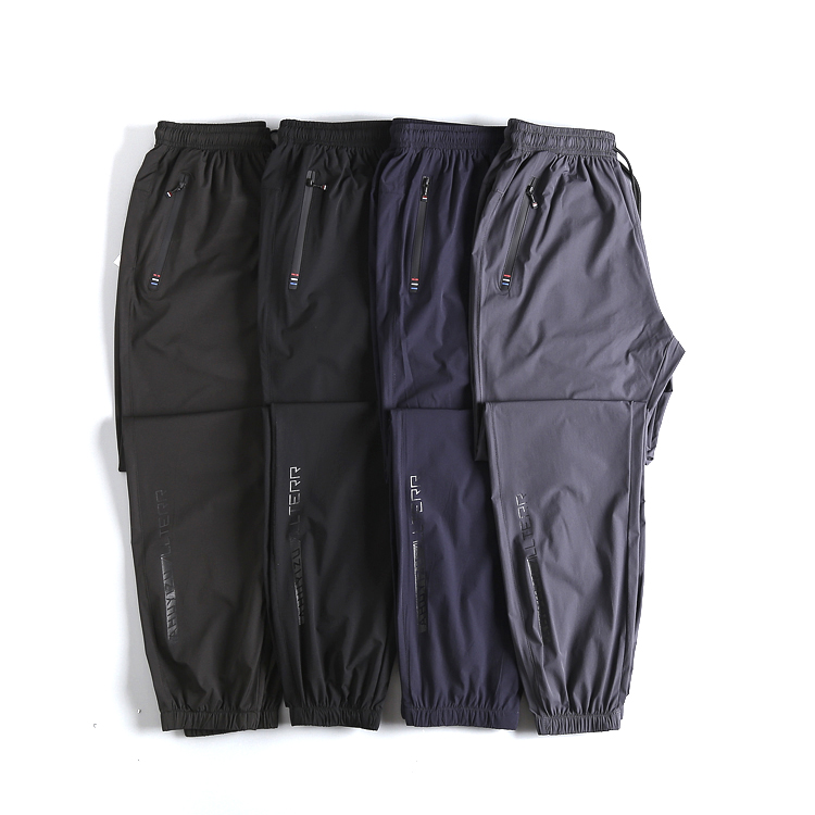 Summer new outdoor sports quick dry pants long pants straight drum pants tightness waist large size hiking boys pants light and breathable