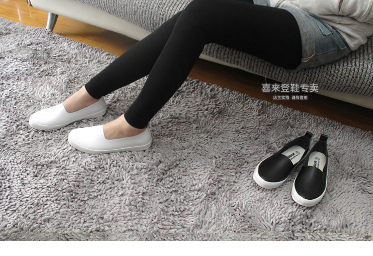 Mùa xuân và mùa hè mới đích thực kéo lại miệng nông thoải mái một đôi giày nam nữ đôi giày vải lười giày 849 giày converse trắng