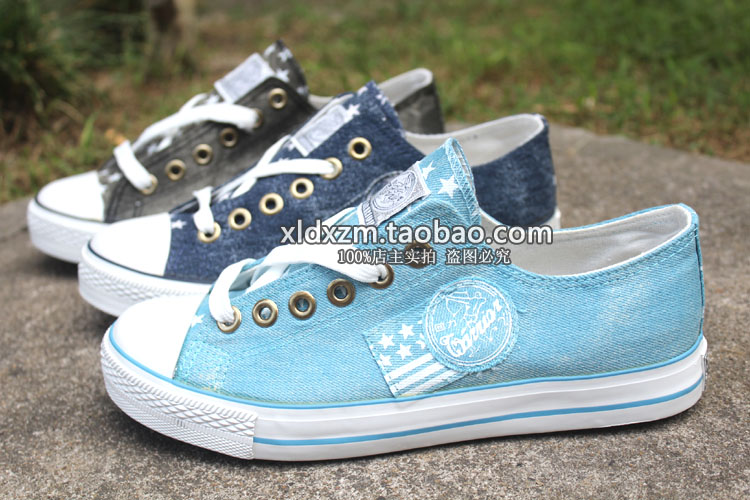 Mất mát khi mất Xác thực trở lại với chất liệu denim retro cũ để giúp nam và nữ mang giày vải 425 426 giày lười thể thao nam
