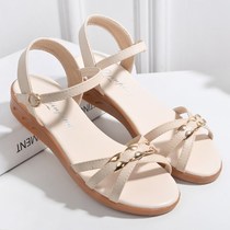 Suitable for wide feet and fat sandals womens shoes Joker intry new 41 a 43 widened outside wearing fat feet fat sister
