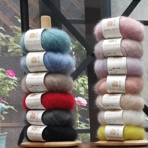 莲工房 Hamanaka, шелковая пони, Италия, 25 грамм, 220м, 25 грамм