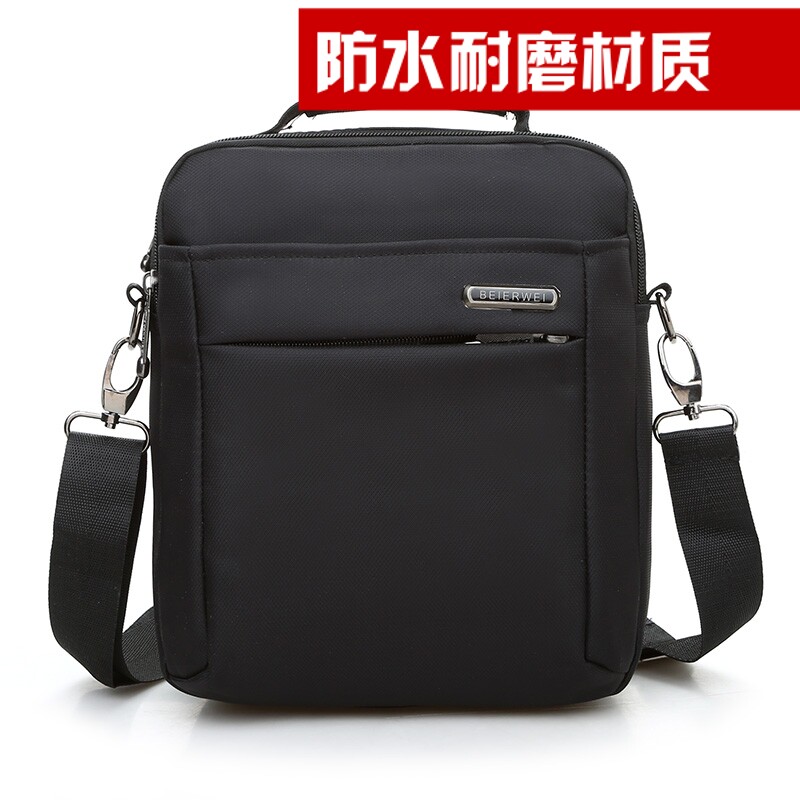 Men's single shoulder bag in old age nylon skew satchel light waterproof oxford cloth casual travel middle-aged dad bag bag