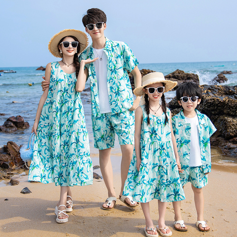 Beach Couple Outfits Hawaiian Style Seaside Vacation Shirts Men's Suits Super Fairy-Like Mother-Daughter Sister-Brother Parent-Child Outfits Dresses Beach Couple Outfits Hawaiian Style Seaside Vacation Shirts Men's Suits Super Fairy-Like Mother-Daughter Sister-Brother Parent-Child Outfits Dresses