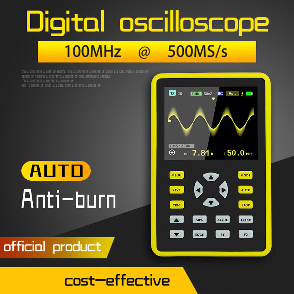 FNIRSI-5012H digital oscilloscope handheld small mini oscilloscope 100MHz bandwidth 500MS sampling