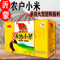 Stone Mill Millet Gift Box Dress Shandong Yimeng Mountain Special Property Cereals Cooking Porridge Gift Box Mountain Millet Gift box Baby used with rice