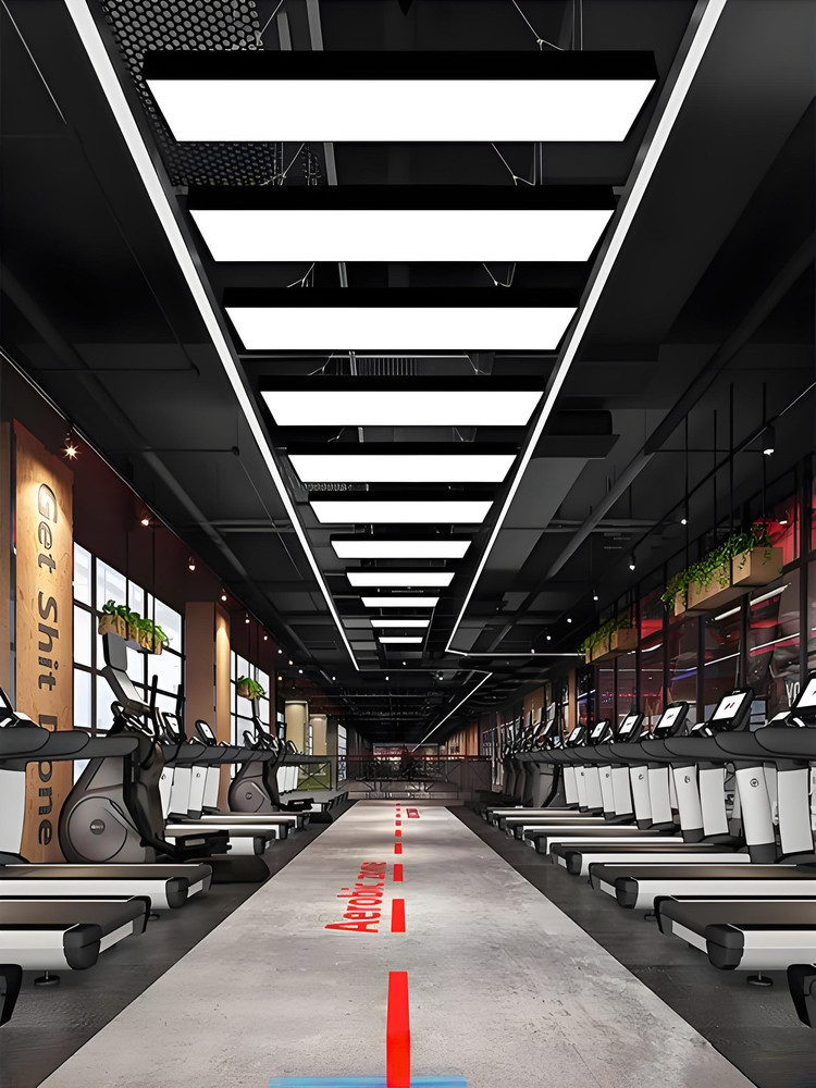 Simple Office Led Pendant Light, Eye-Protecting, Dual-Purpose Hanging and Ceiling Light, Commercial Ceiling Light, Barber Shop, Factory Lighting