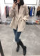 Double-sided cashmere women's European station autumn and winter short style 2023 new high-end plaid loose wide version woolen woolen coat