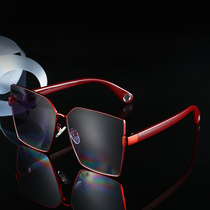 Square polarized sunglasses Womens fashion big frame big face round face trend sunglasses net red street shot UV protection new