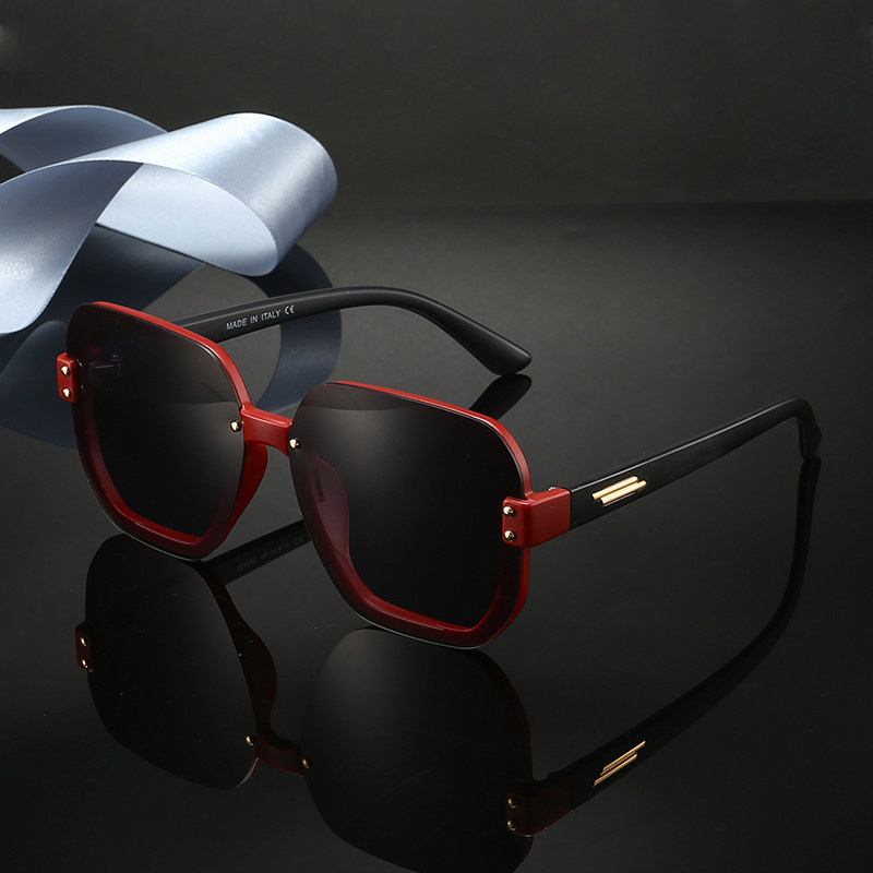 2021 new sunglasses women's fashion polarized big face slim net red large frame sunglasses round face driving special tide