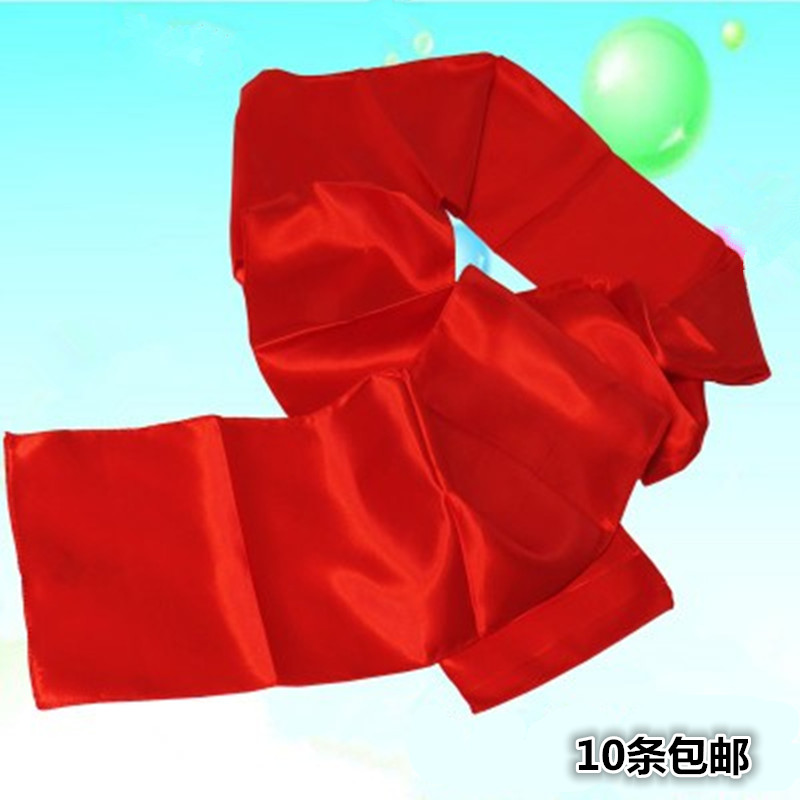 Cloth red silk red silk rope waist drum holding baby bag seedlings song red satin with belt dance lion large red cloth red silk cloth 3 m x25CM