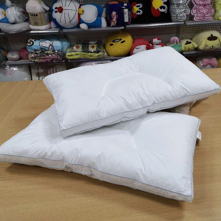 Full Cotton Three-dimensional Pillow Grey Cantal Pillow Surface U Shaped Groove Pillow 70 * 44 * 3