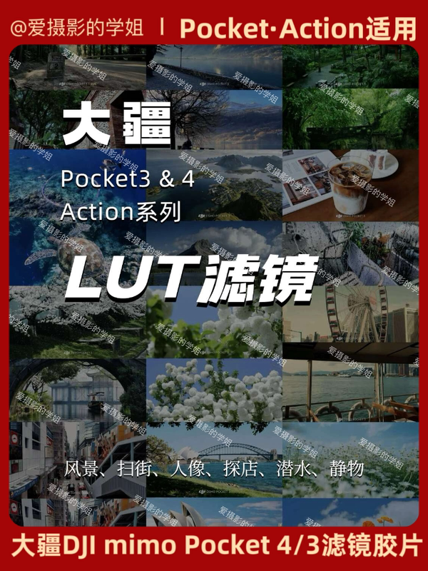 Dji Pocket3&4/Action/Nano Filters Fujifilm Ricoh Kodak Film Lut Preset Package Update