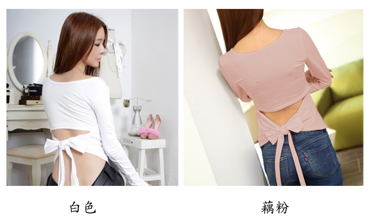 Mùa xuân mới của phụ nữ phiên bản Hàn Quốc của chiếc áo thun cổ dài tay dài tự canh thời trang thắt nơ thắt nơ cỡ lớn áo thun kiểu đẹp