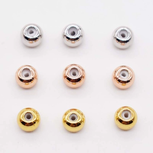 Силиконовые глянцевые бусины, силиконовая цепочка, 14 карат