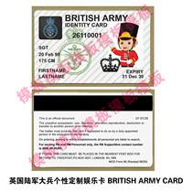 Personalized entertainment card British army anime COS custom card film and television props