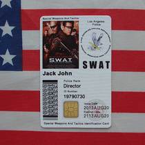 Personality custom entertainment card USA Los Angeles SWAT ID card new PVC card Entertainment animation card