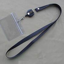 Transparent waterproof document clip Lanyard type badge Lanyard horizontal and vertical version of the document cover Easy-to-pull buckle Lanyard badge