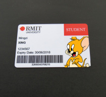 Personalized customized entertainment Card RMIT Card RMIT University of Technology Australia Anime Props Card