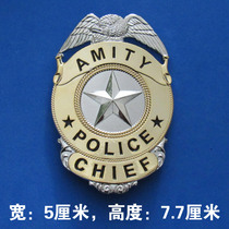 American metal badge Large AMITY large animation badge Pure copper material COS commemorative medal
