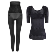 Breathable breasted strengthening waist waist split body body shaping suit female summer ultra-thin set Body underwear lifting hip arm