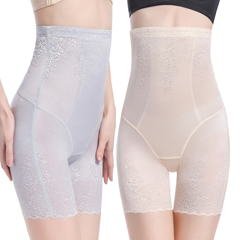 High-waisted belly waist waist-lifting hip artifact postpartum shaping body shaping pants women's large size fat mm 200 catties