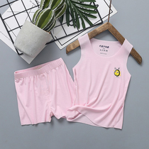 Children Ultra Comfort Air Conditioning Conserved Baby Modale Home Suit Suit for men and women Child-free Ice Ice Vest Two Sets