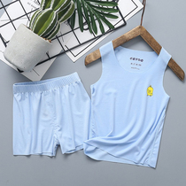Childrens Modale suit baby Summer ice and comfort Two sets of male and female child vest shorts Home clothes ultra-thin