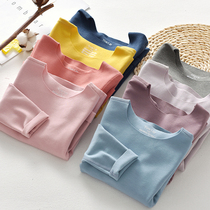 Childrens velvet T-shirt incognito self-heating Boys warm plus velvet base shirt Childrens autumn coat Girls warm top