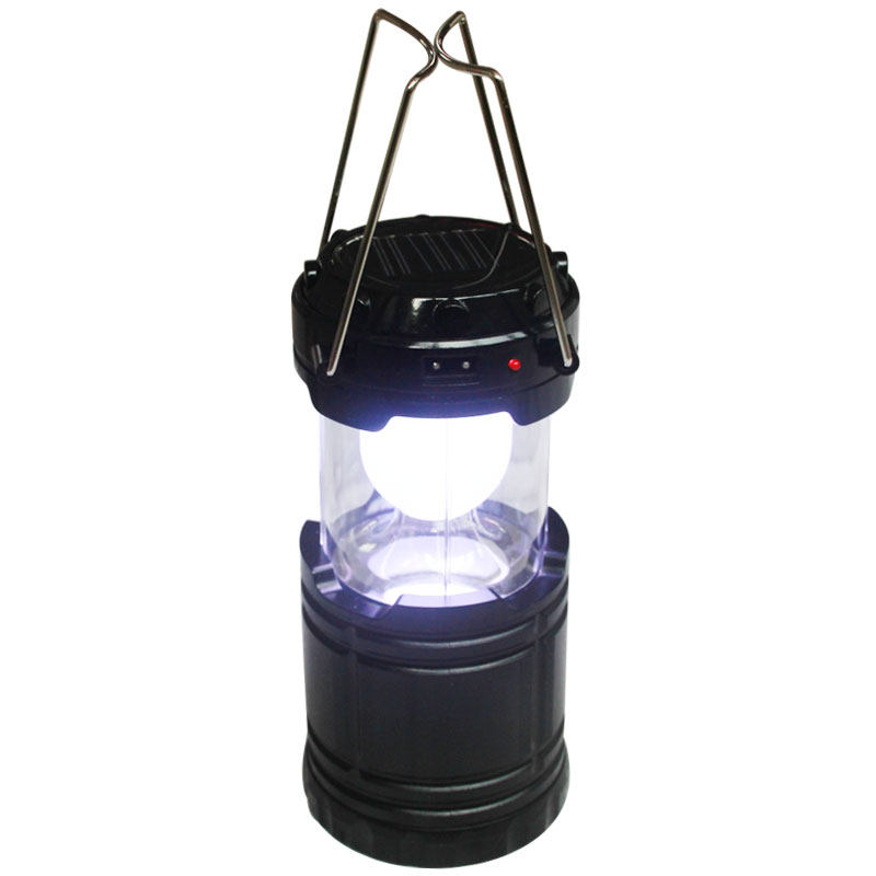 Solar energy tent lamp multi-function LED horselight outdoor camping emergency light pull light rechargeable table lamp AA battery