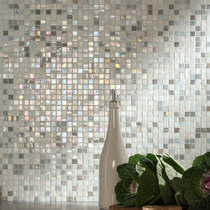 Glass mosaic tile Bathroom Bathroom gray wall tile Balcony Restaurant background wall sticker Bath club seat