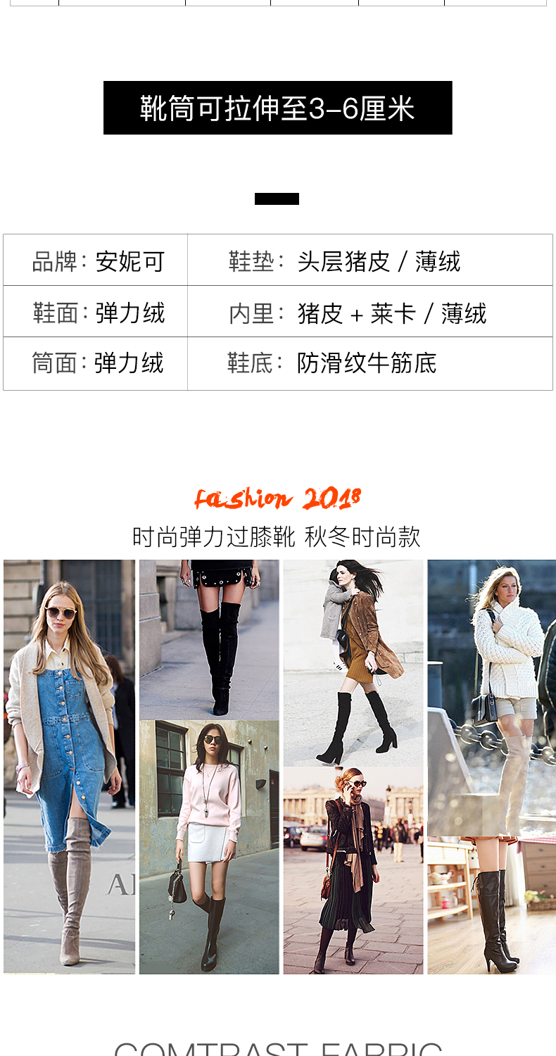 Giày cao đến đầu gối, giày cao gót nữ cao gót 2019 mùa thu và mùa đông mới - Giày ống bốt cổ cao