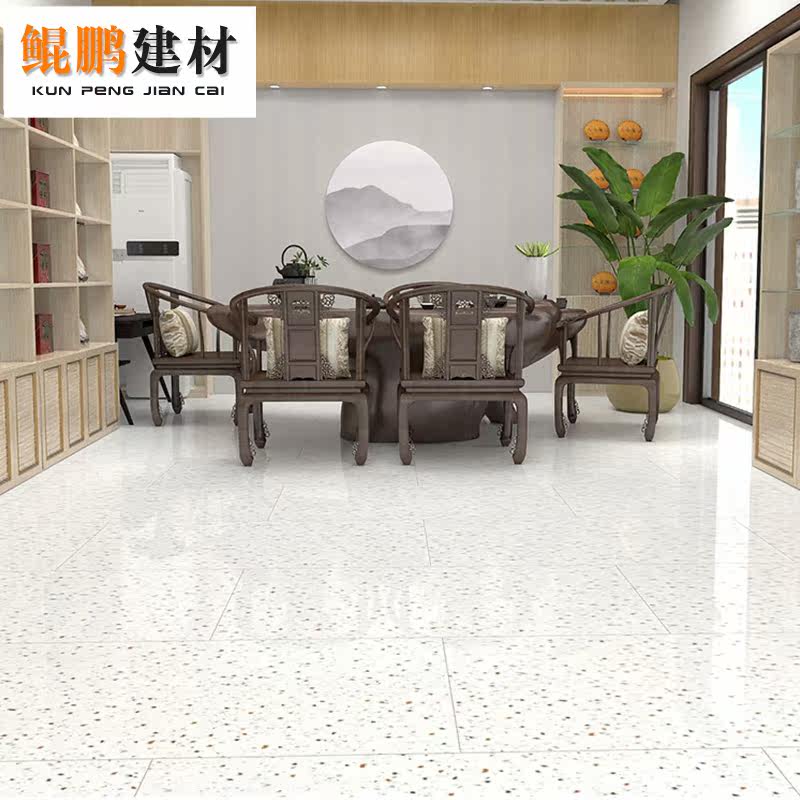 Color Bright Light Size Grain Imitation Watermill Stone Floor Tiles 600x1200 Guest Dining Room Chain Anti Slip Floor Tiles