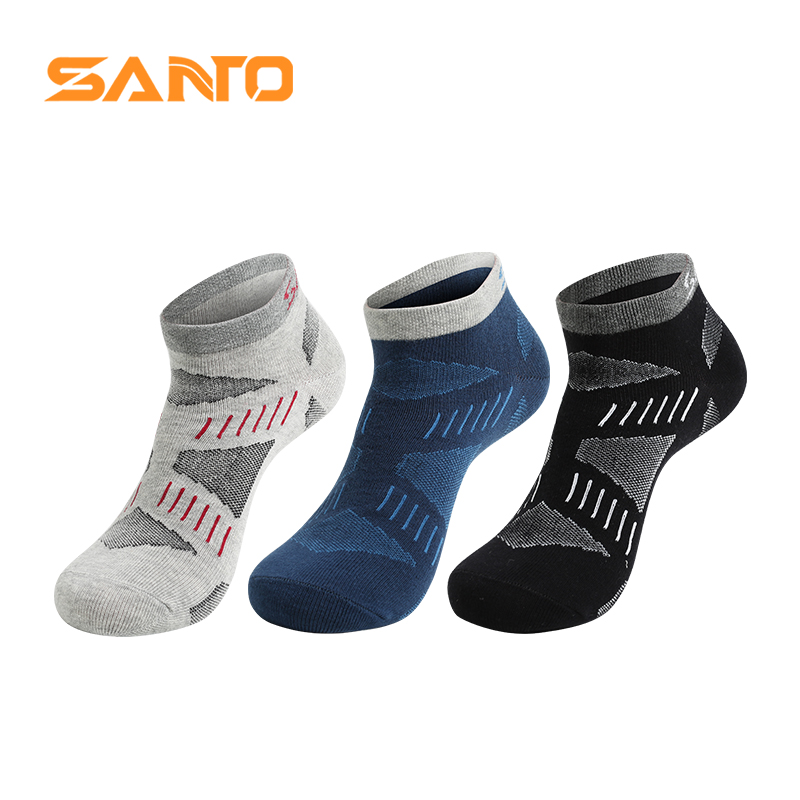 3 pairs of SANTO quick-drying deodorant outdoor socks men's perspiration quick-drying socks invisible socks short women's socks