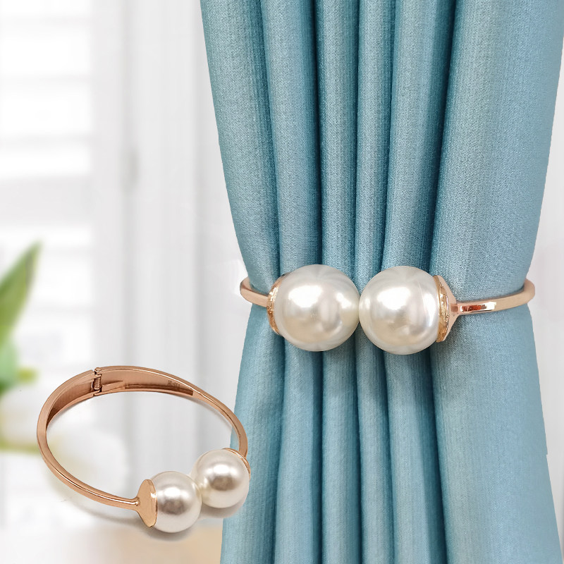 Modern minimalist Curtain Strap Pearl Clasp Upscale Light Lavish Curtain Clips Tie Rope Loincloth Cute Containing Buttoning Accessories