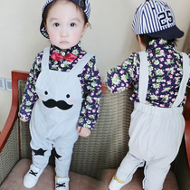 Spring Style Casual Pants With Pants Cotton Fabric Back Strap Pants Baby Pants Baby Pants Boys Pants Male Baby Spring Clothing